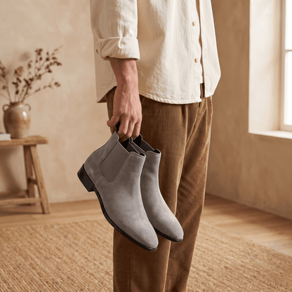 Chelsea boots for men with elastic side panels