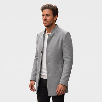 Men's longline tailored overcoat