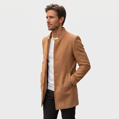 Men's longline tailored overcoat
