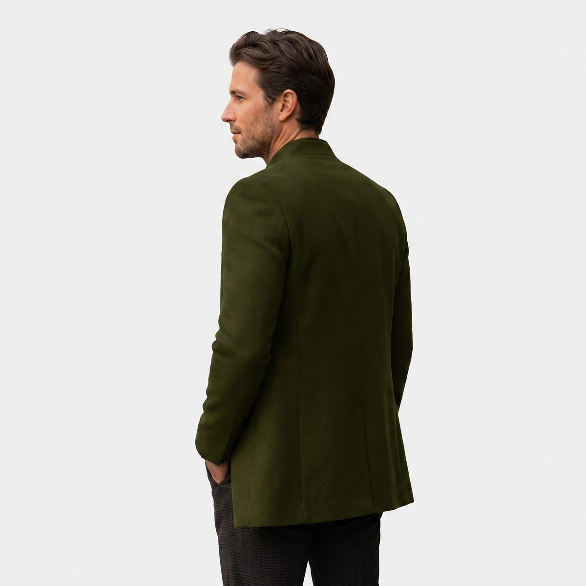 Men's longline tailored overcoat
