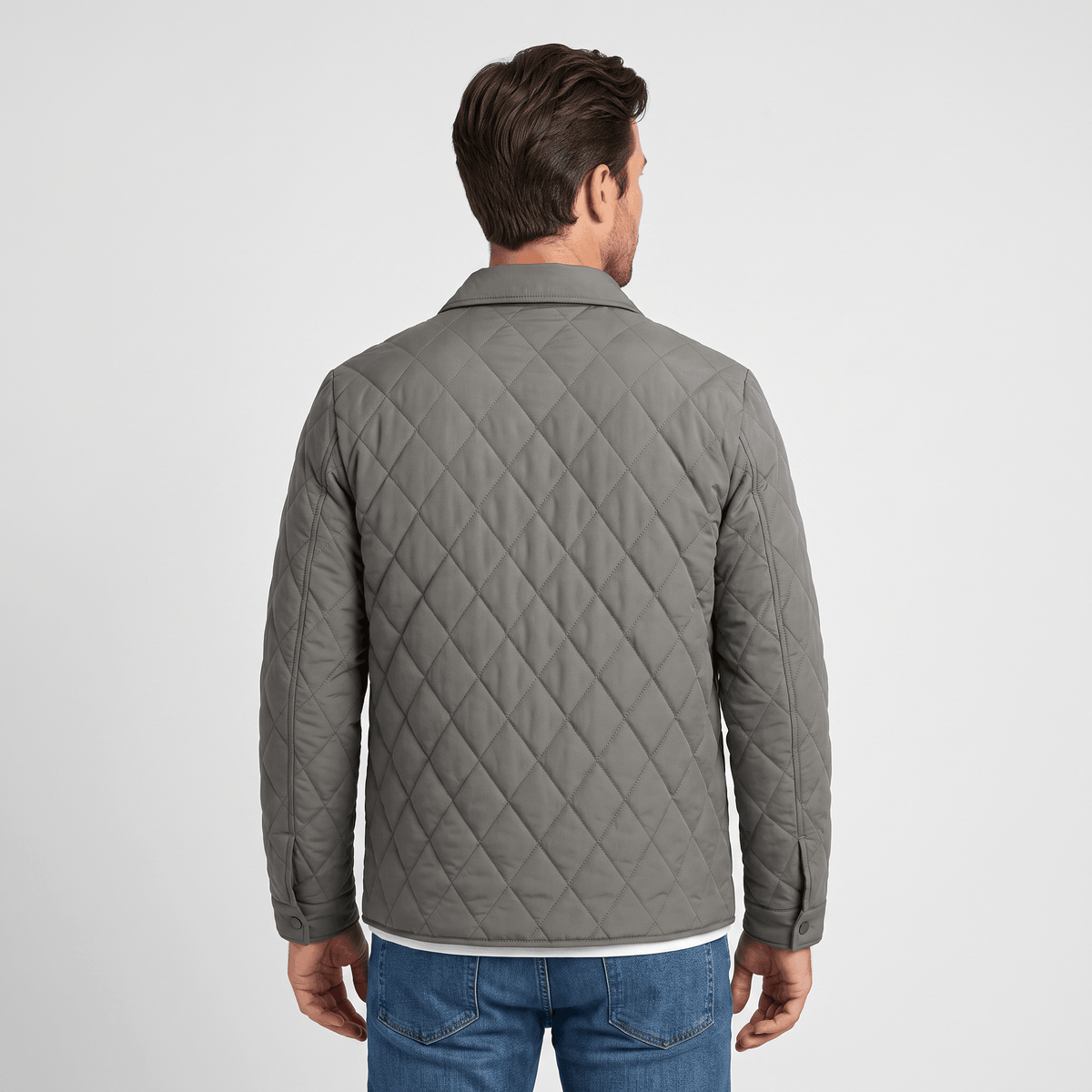 Men's diamond quilted hip length jacket
