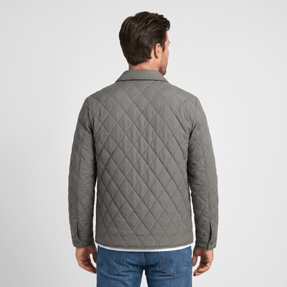 Men's diamond quilted hip length jacket