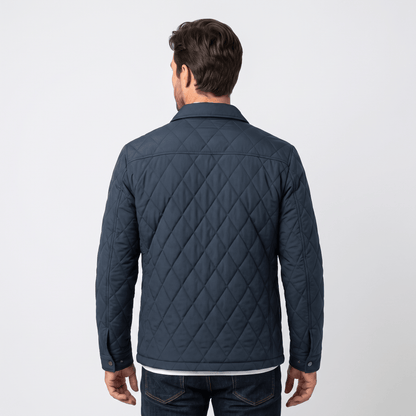 Men's diamond quilted hip length jacket