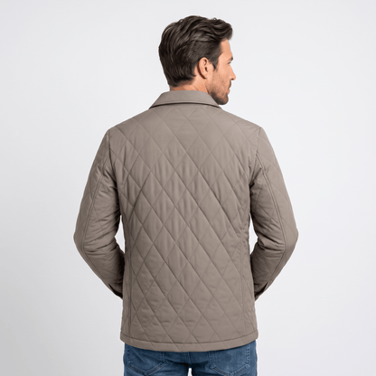 Men's diamond quilted hip length jacket