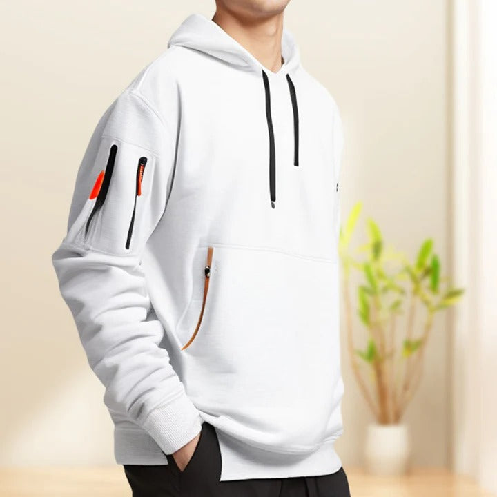 Half-zip hoodie for men