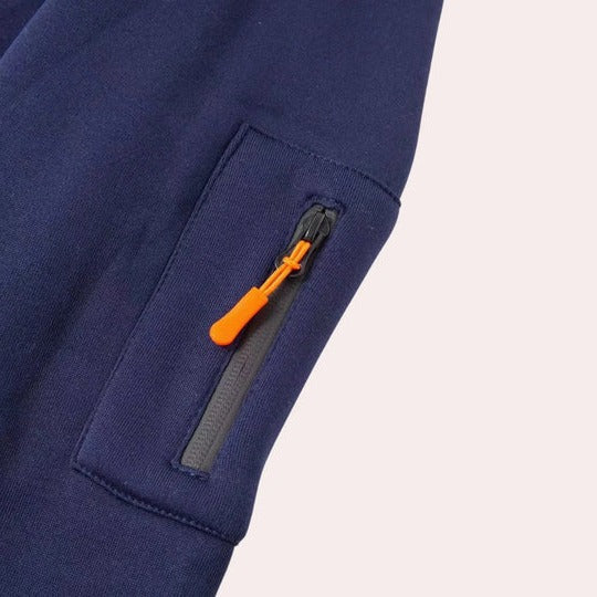 Men's half zip hoodie with chest pocket