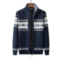 Alistair | Nordic Pattern Full Zip Knit Cardigan