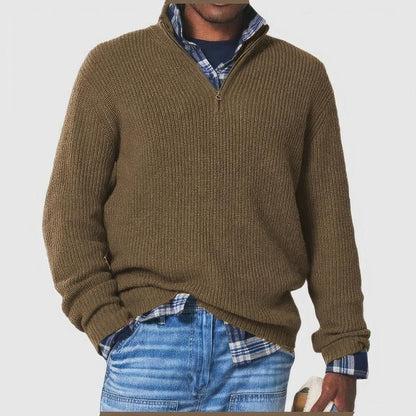 Everyday Crew Neck Knit Sweater for Men - brown