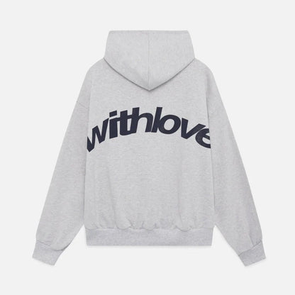 Oversized pullover hoodie for men - gray