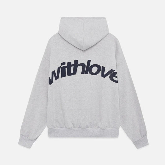 Oversized pullover hoodie for men - gray