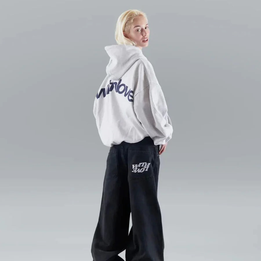 Oversized pullover hoodie for men