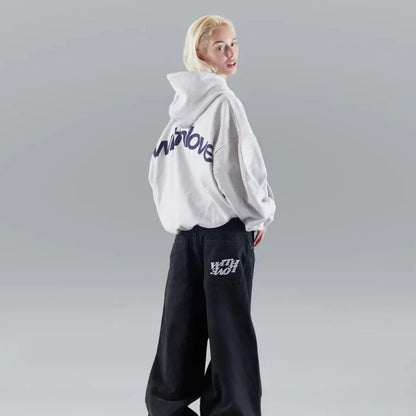 Oversized pullover hoodie for men