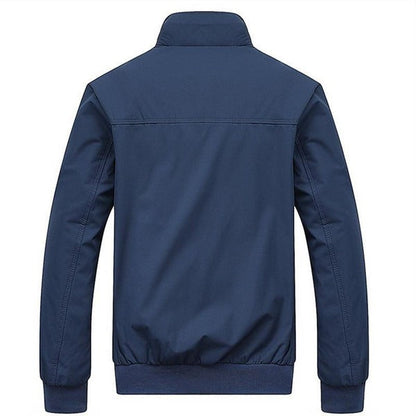 Men's mid season field jacket with stand collar