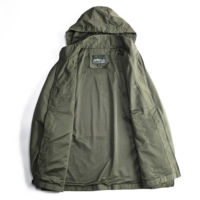 Men's tactical jacket with hood