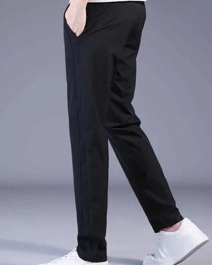 Men's leisure trousers with drawcord waist