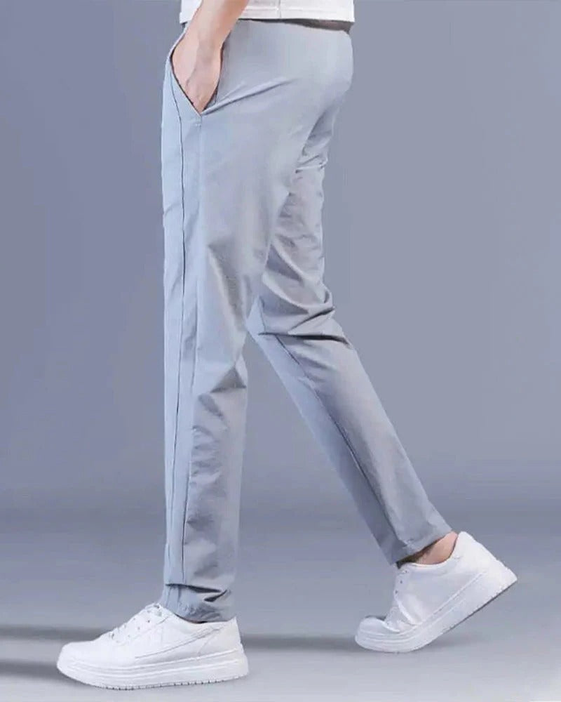 Men's leisure trousers with drawcord waist