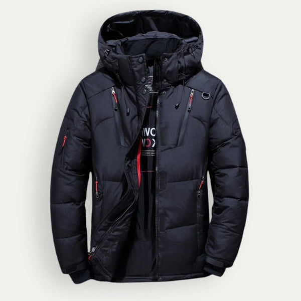 Thorne | Hooded Down Jacket with Elastic Cuffs