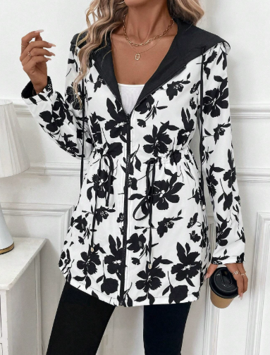 Mabel - Reversible Zip-Up Animal Print Coat