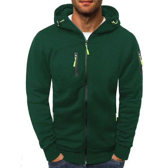 Men's full zip hooded sweatshirt jacket