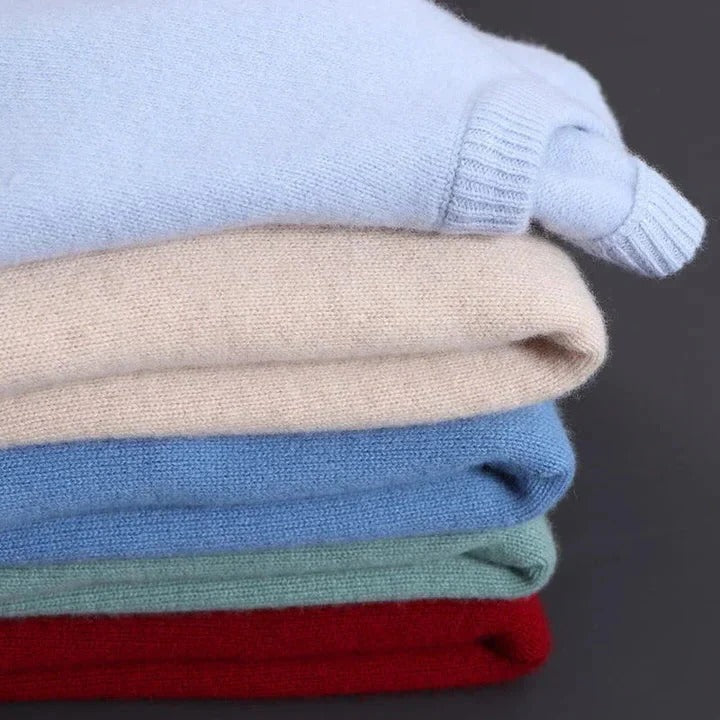 Crew Neck Sweater in Fine Gauge for Men