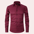 Everett | Stretch Poplin Shirt with Point Collar