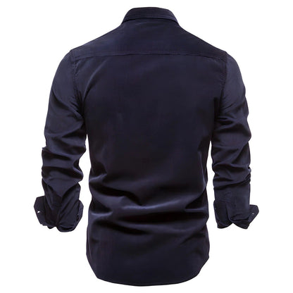 Men's casual button down shirt with chest pockets