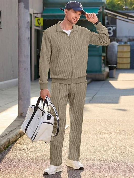 Men's two piece tracksuit with full zip jacket