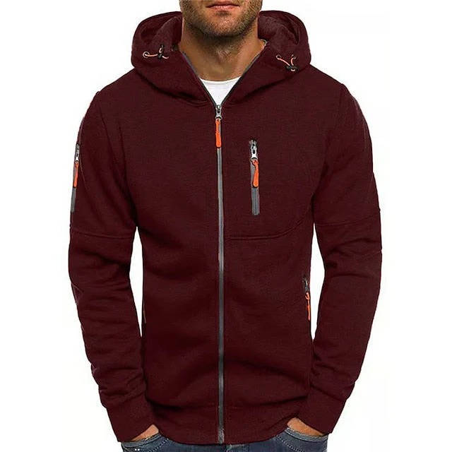 Full-zip hoodie for men