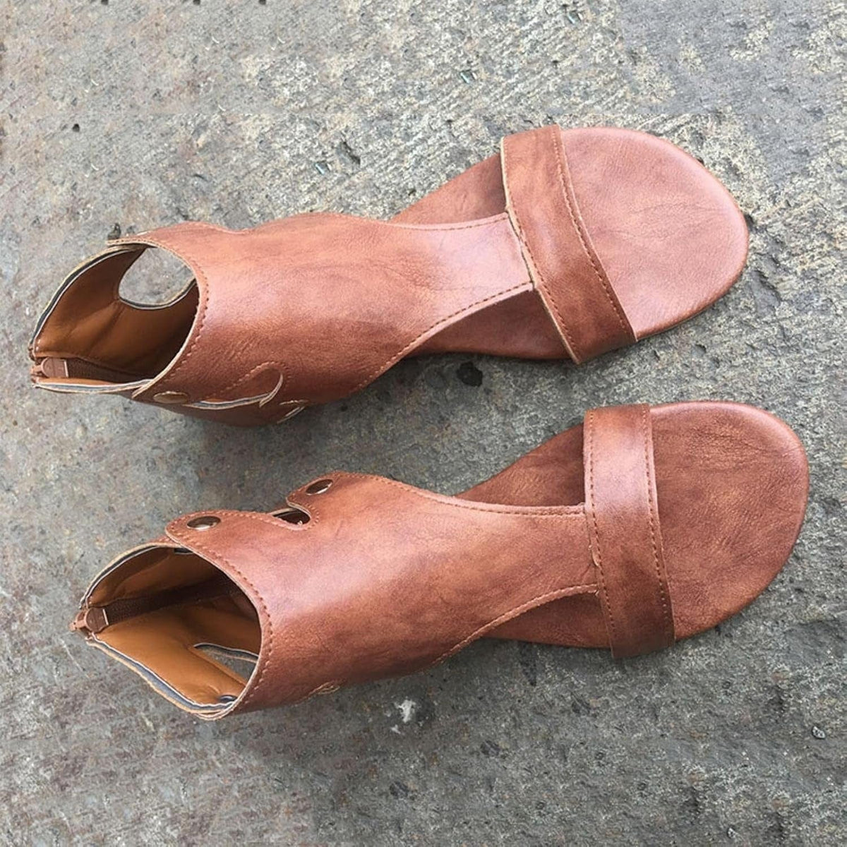 Women's cutout ankle orthopedic sandals for everyday wear