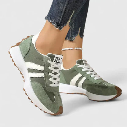 Women's orthopedic sneakers with arch support - green