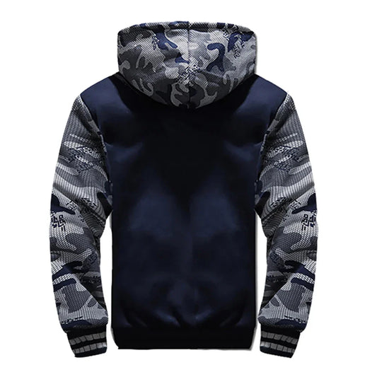 Men's sherpa lined zip hoodie with fleece