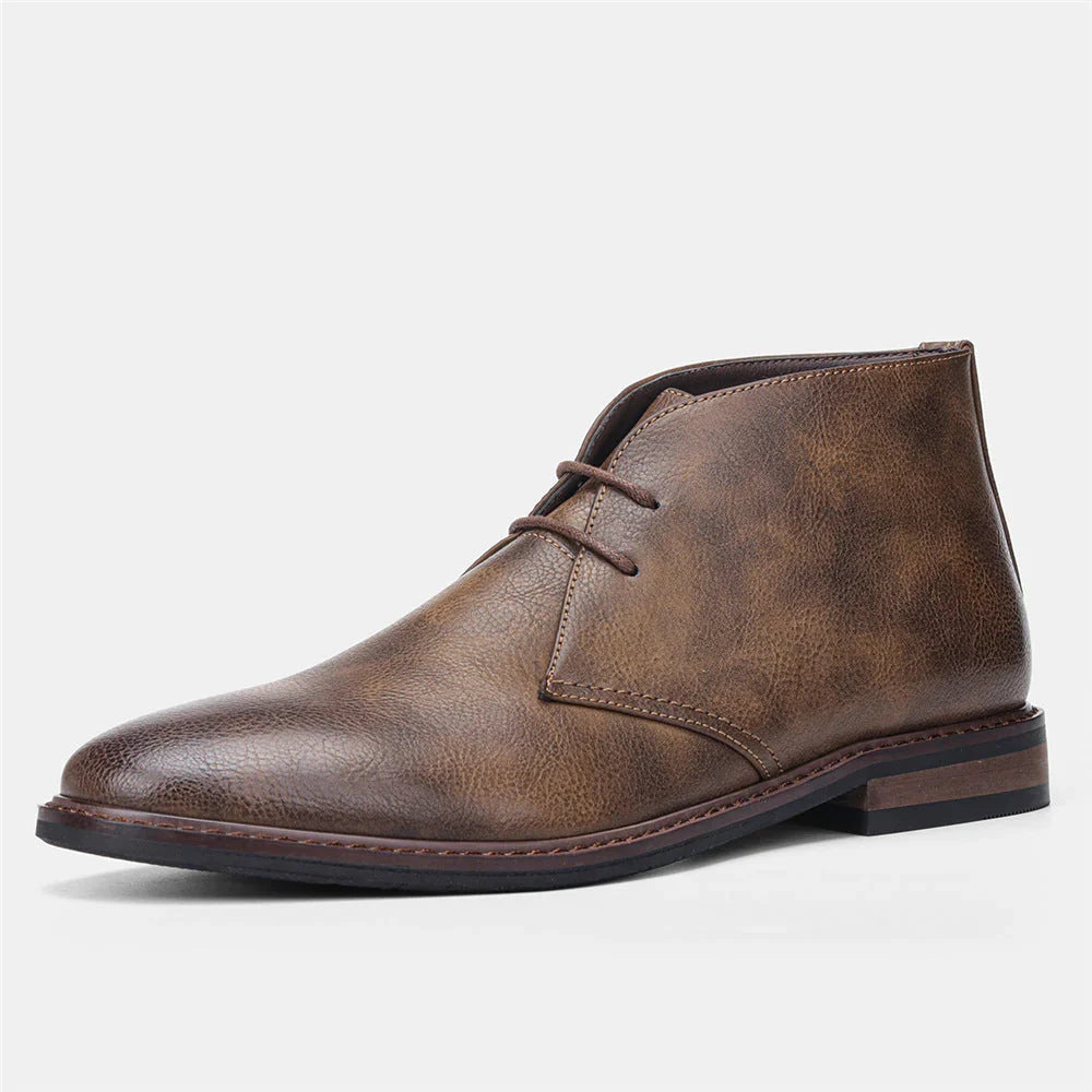 Jamie - Lace Up Leather Desert Boots