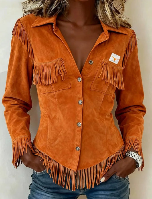 Marlowe - Fringed Western Shirt Jacket