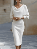 Keturah | Cowl-Neck Batwing Midi Dress
