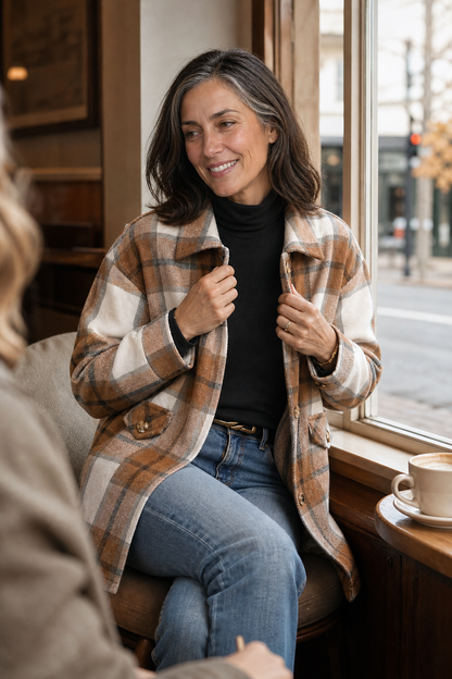 Mireille - Relaxed Checked Shirt Jacket
