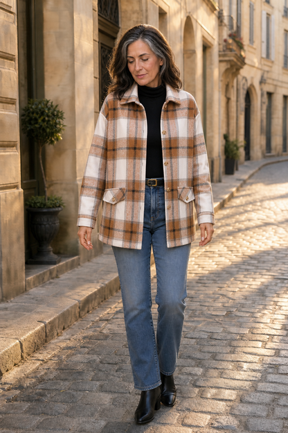 Mireille - Relaxed Checked Shirt Jacket