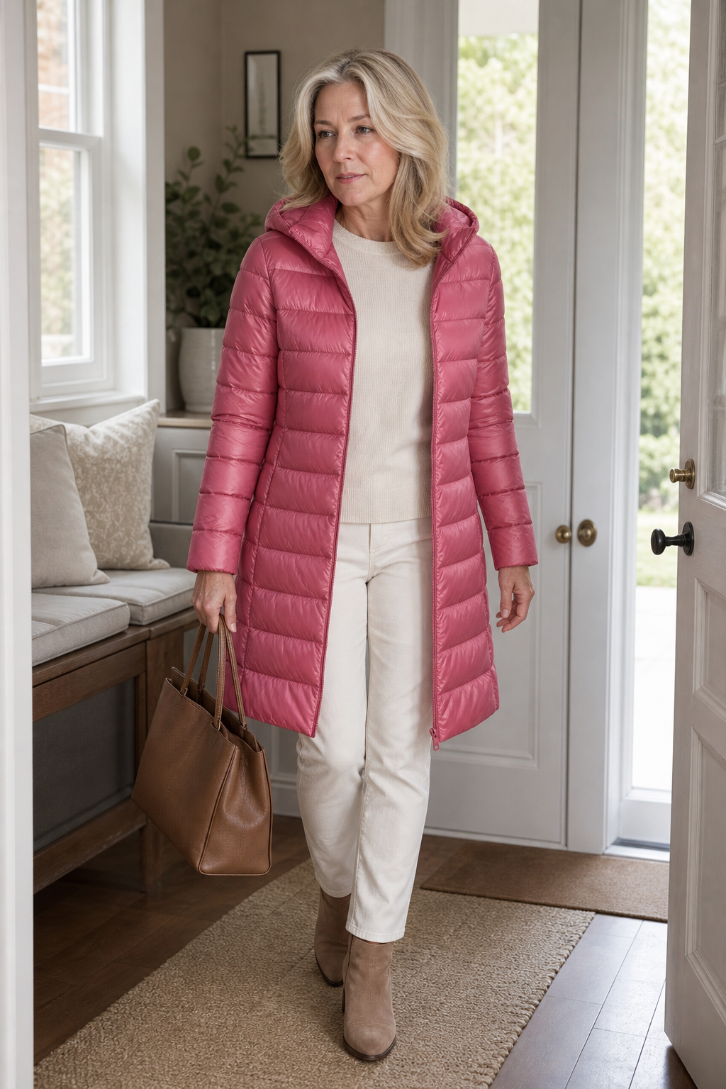 Elodie - Packable Puffer Jacket with Detachable Hood