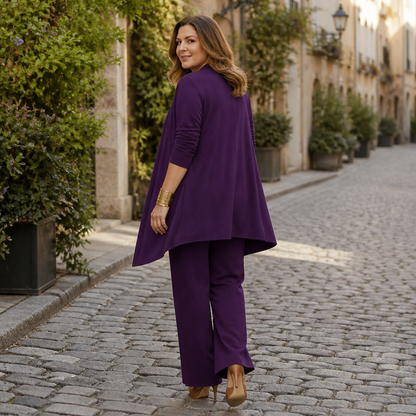 Ulrikke - Three-Piece Top, Trouser and Cardigan Set