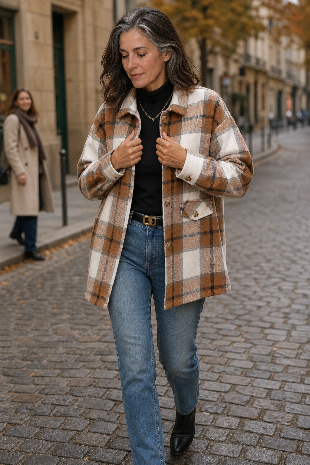 Mireille - Relaxed Checked Shirt Jacket