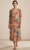 Lina | Chic V-Neck Midi Dress