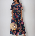 Lovi | Floral A-Line Midi Dress