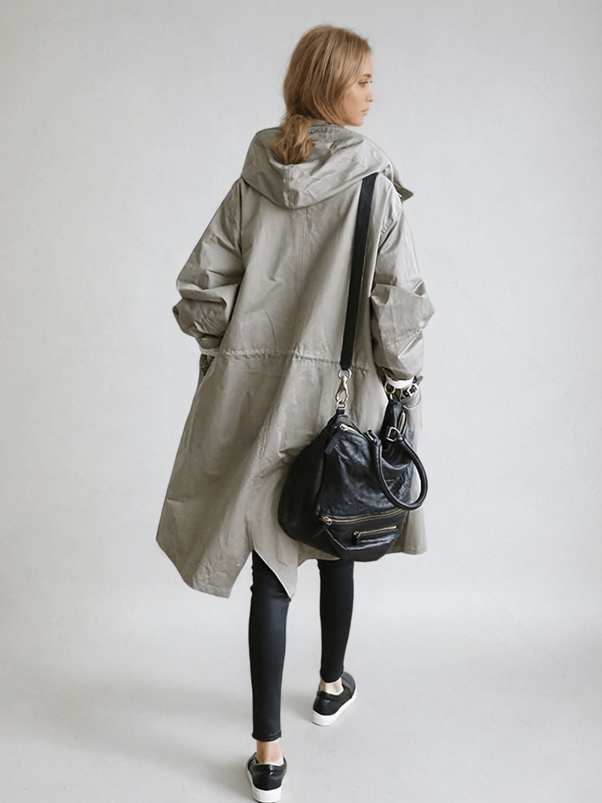Verity - Oversized Button-Down Longline Trench Coat