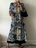 Marcelline | Soft-Draped Floral Midi Dress