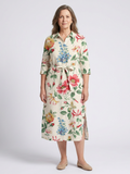 Maribel | Floral Gathered-Waist Midi Dress