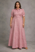 Melisenda | Belted Collared Maxi Dress