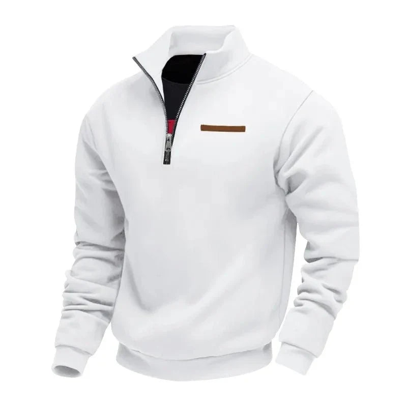 Fergus - Half-Zip Fleece Sweatshirt with Stand Collar
