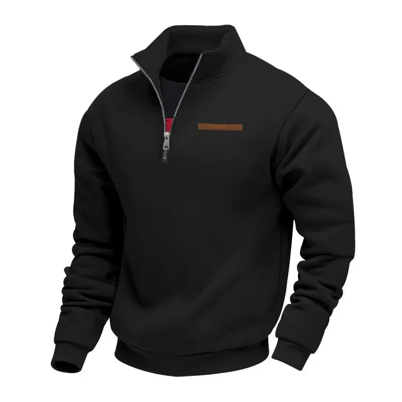 Fergus - Half-Zip Fleece Sweatshirt with Stand Collar