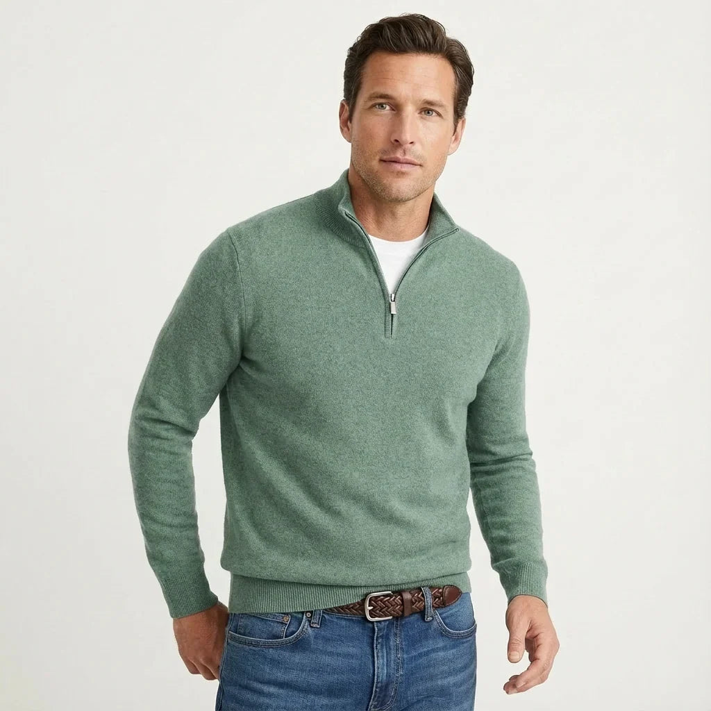 Callum - Quarter Zip Knit Jumper