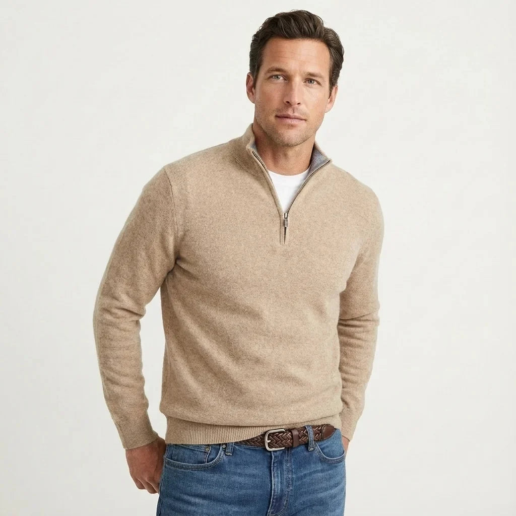 Callum - Quarter Zip Knit Jumper