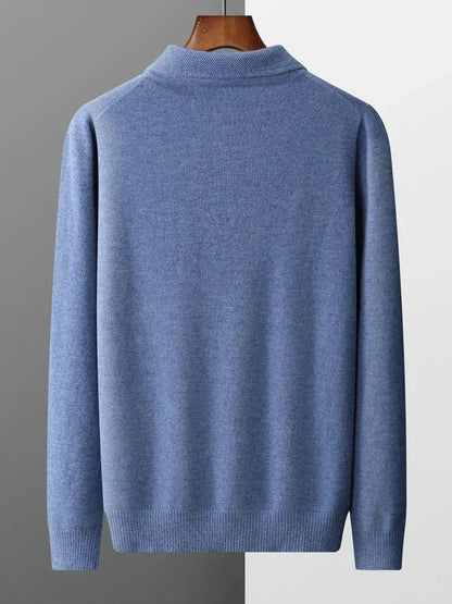 Rowan - Long Sleeve Sweater Polo with Button Placket